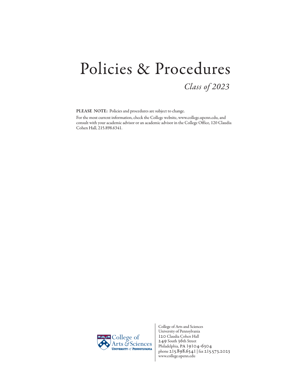 Policies & Procedures