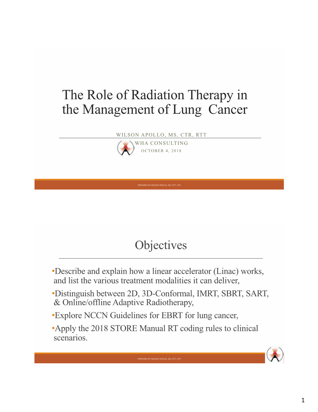 Role of RT in Management of Lung Cancer