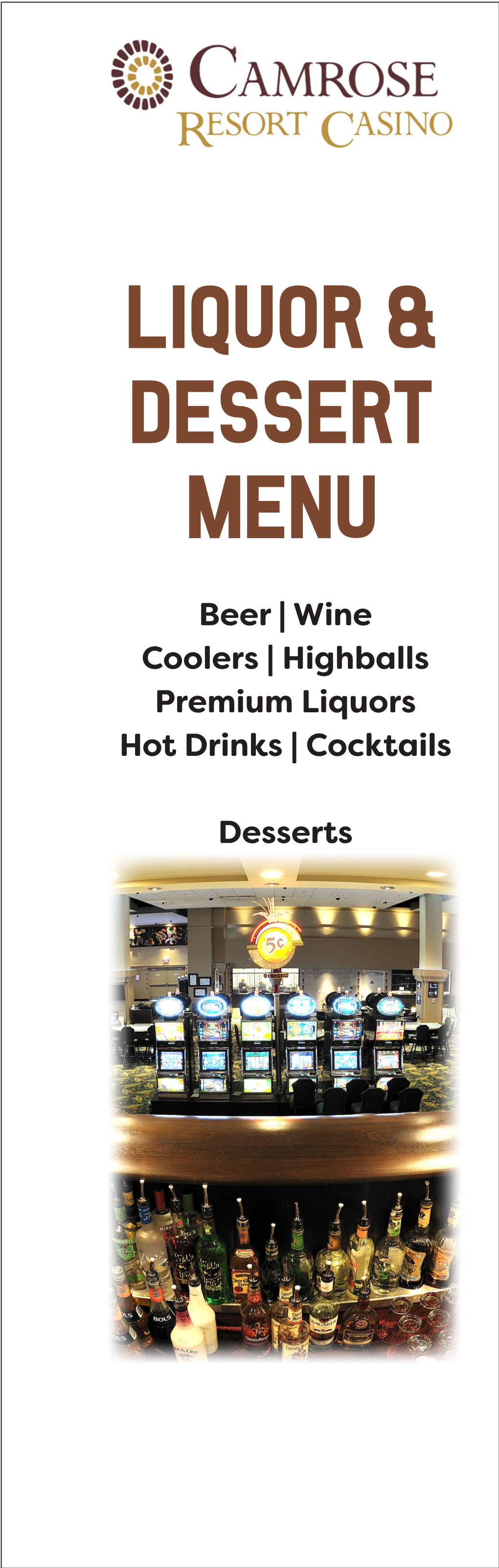 Liquor & Dessert Menu