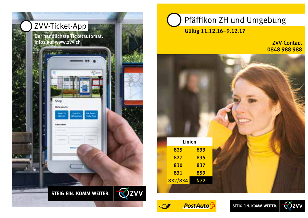 Pfäffikon ZH Und Umgebung ZVV-Ticket-App Gültig 11.12.16–9.12.17 Der Handlichste Ticketautomat