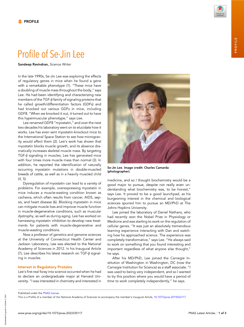 Profile of Se-Jin Lee PROFILE