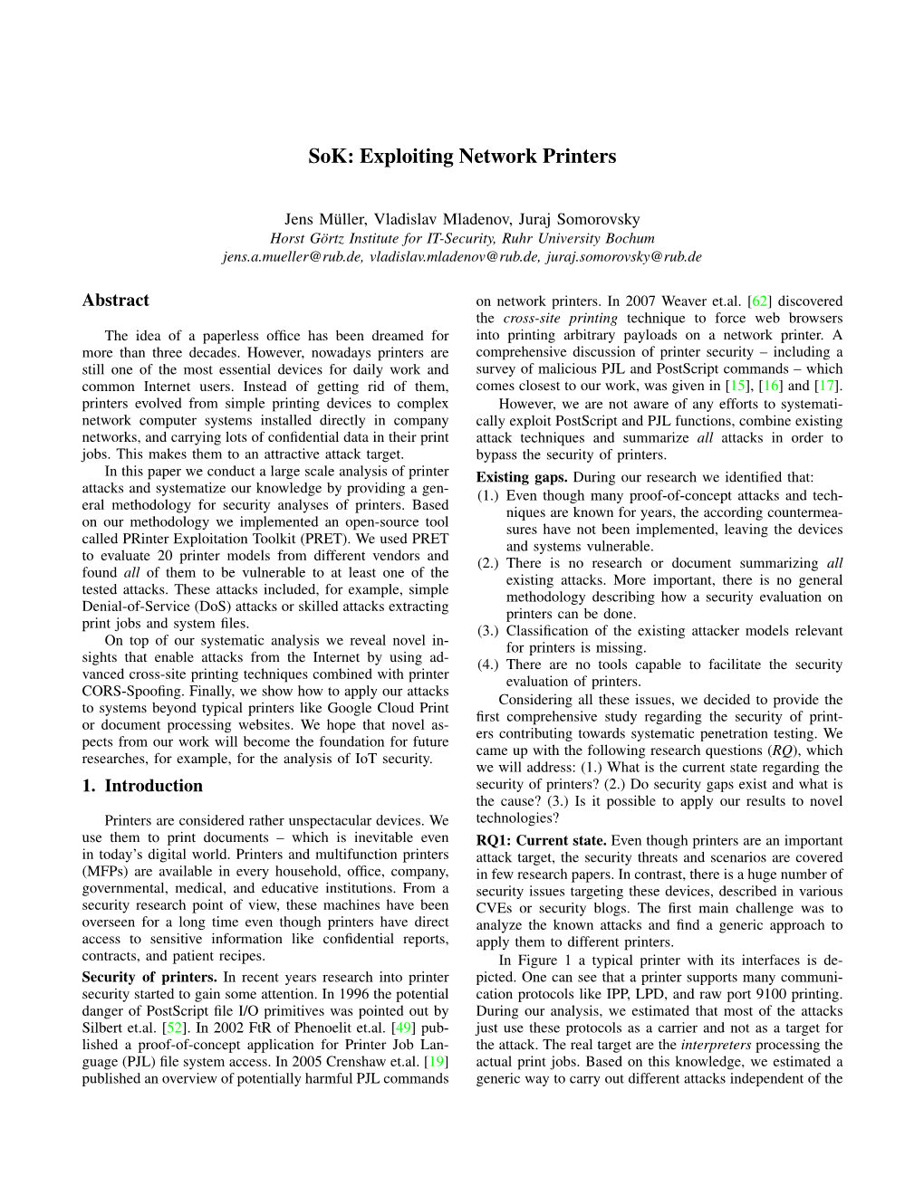 Exploiting Network Printers