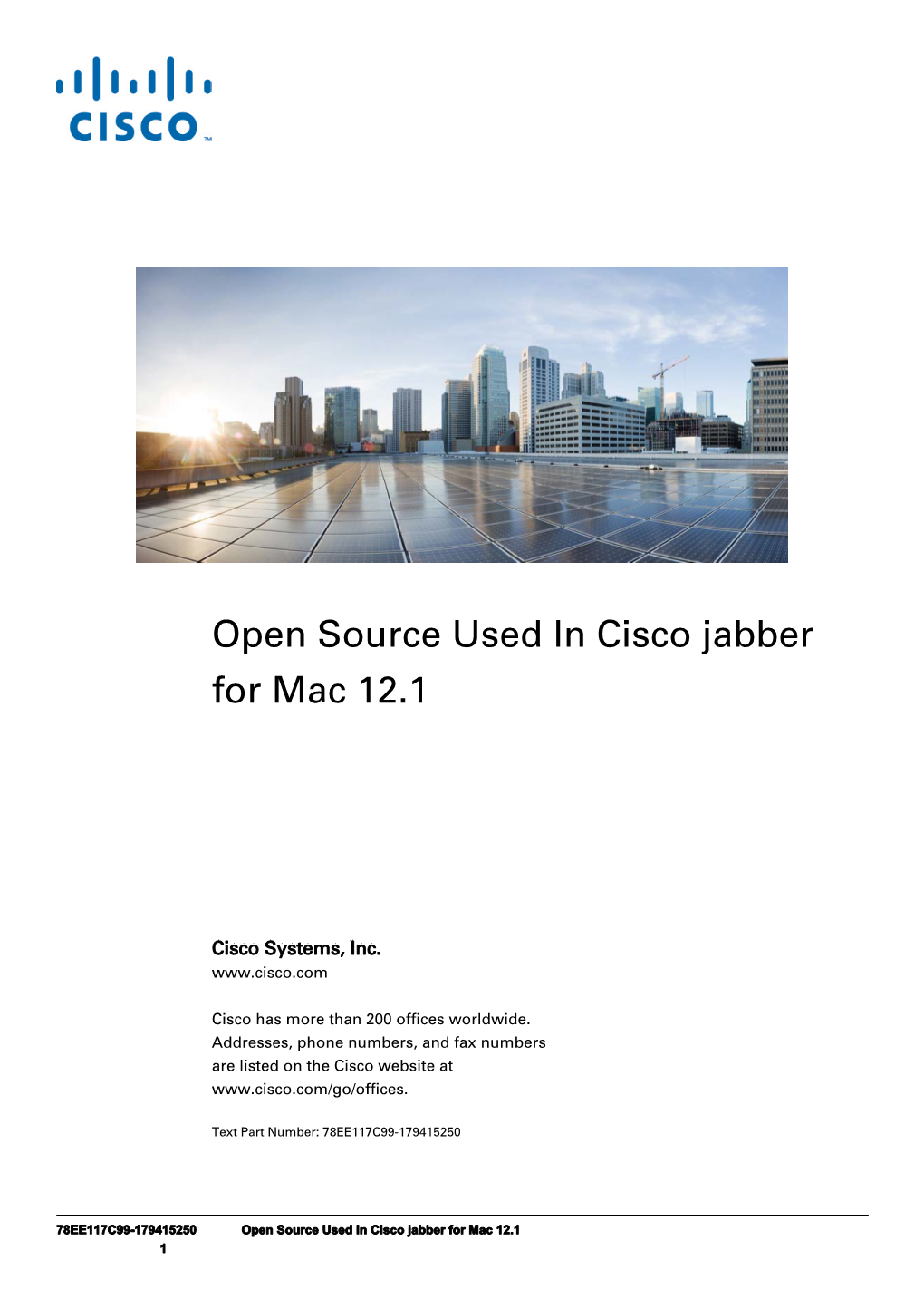 Licensing Information for Cisco Jabber for Mac 12.1