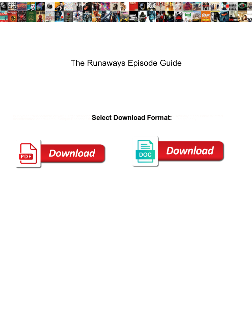 The Runaways Episode Guide