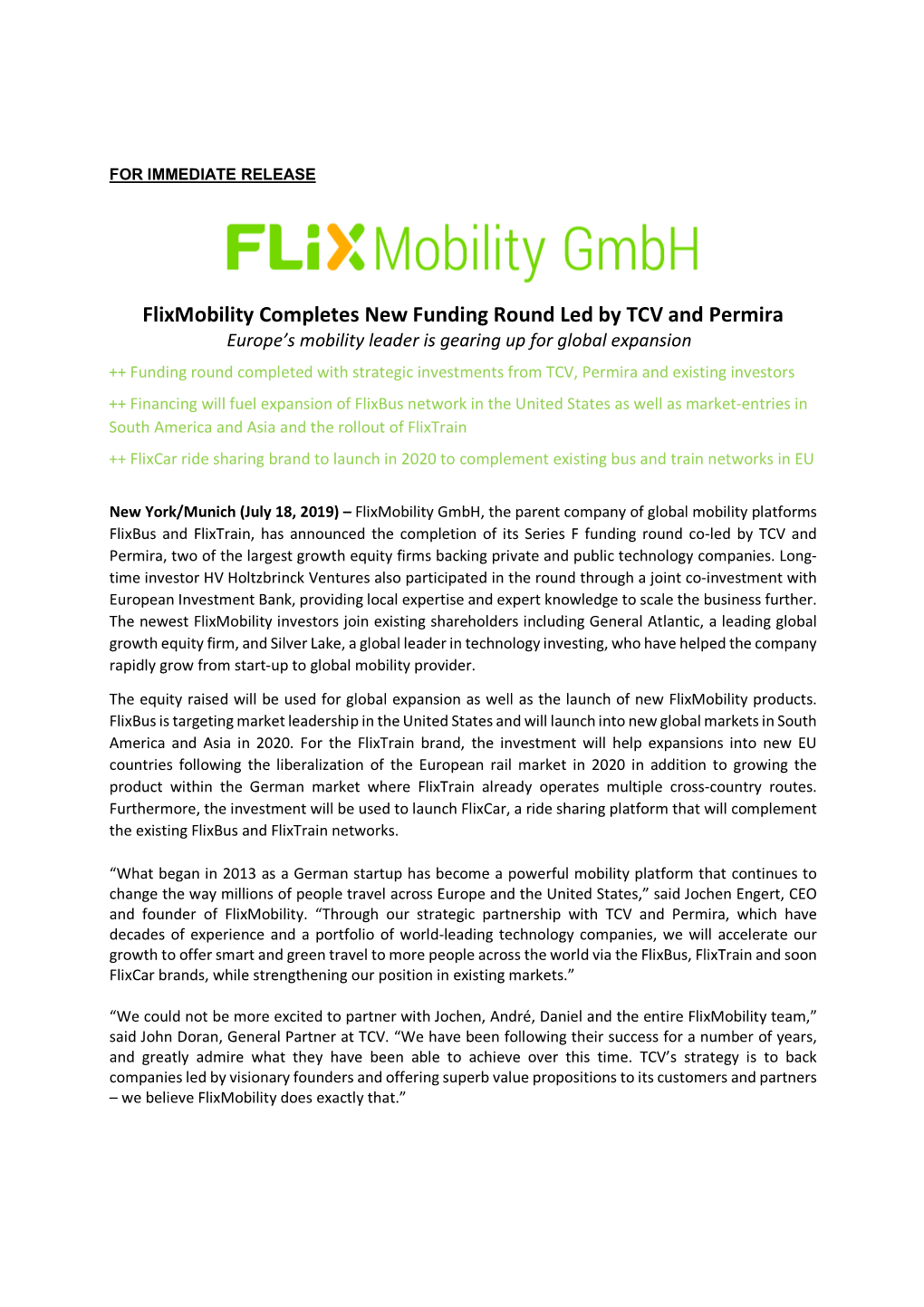 Download Flixmobility Funding Press Release.Pdf