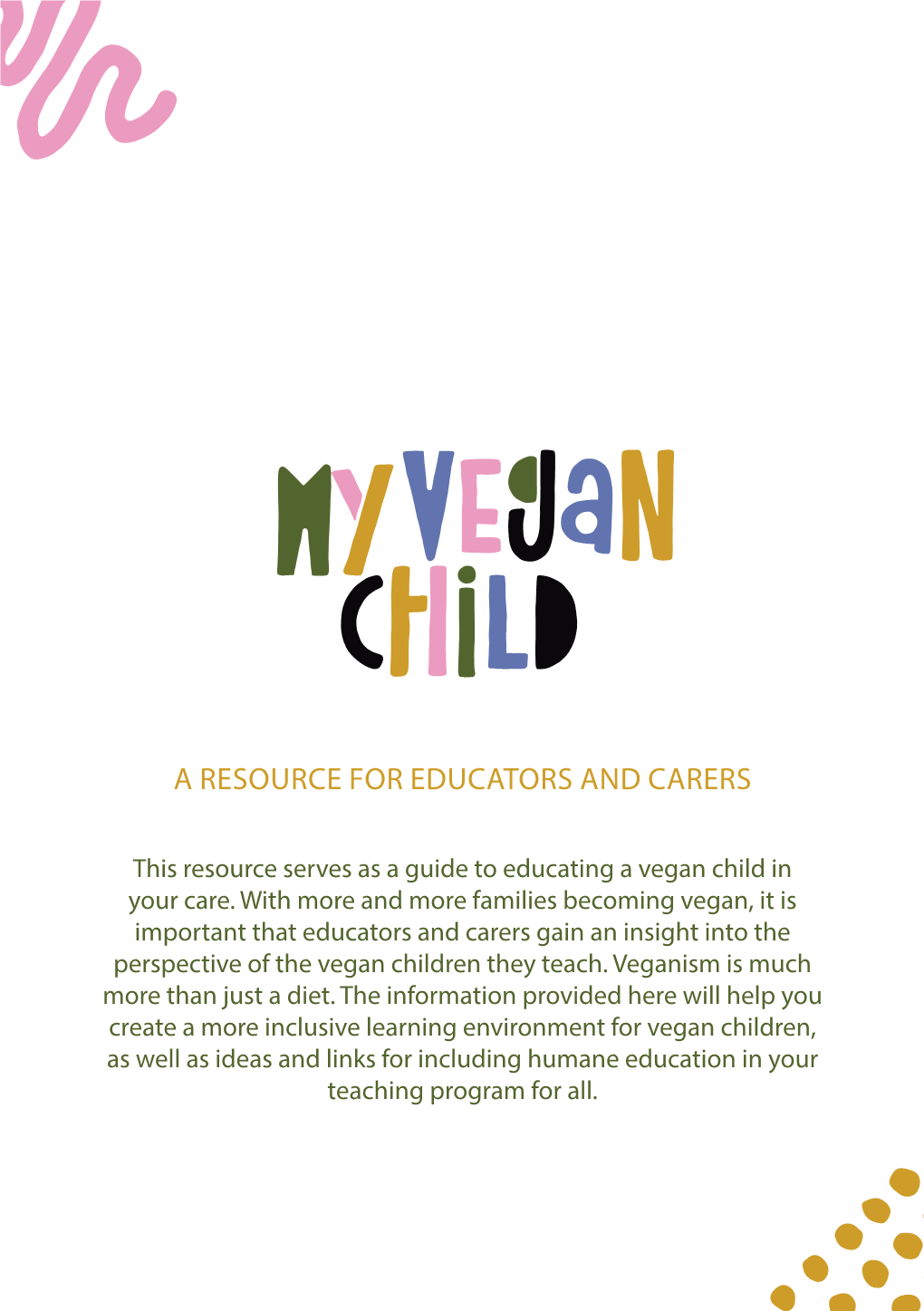 A Resource for Educators and Carers