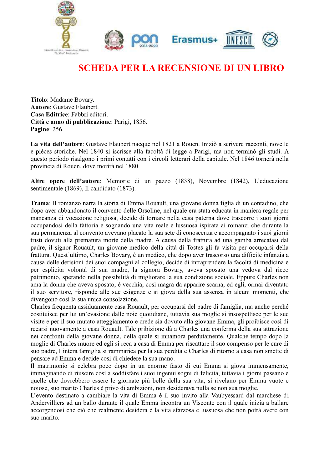 Recensione MADAME BOVARY.Pdf