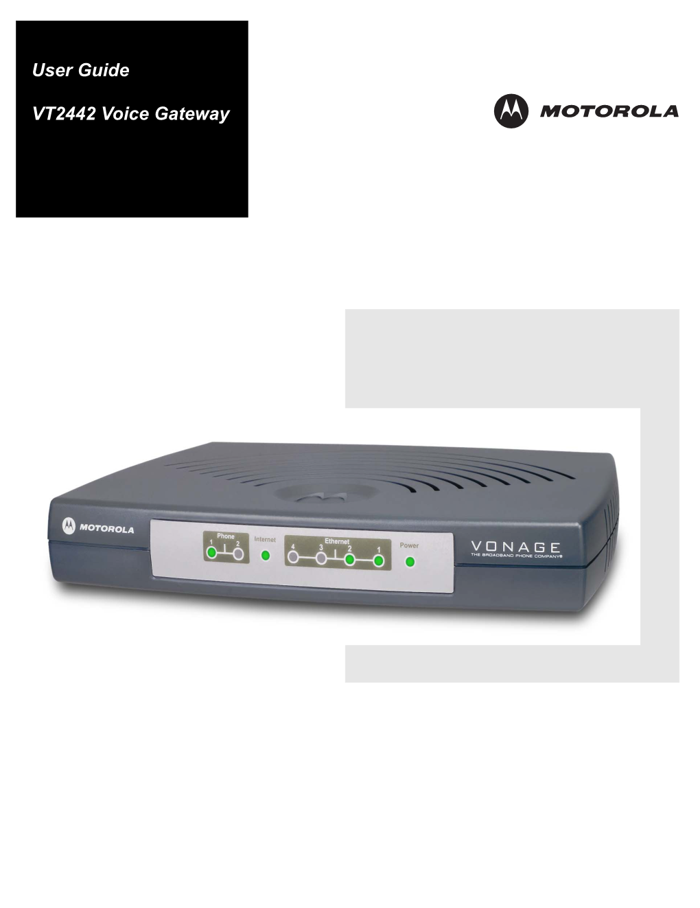 User Guide VT2442 Voice Gateway