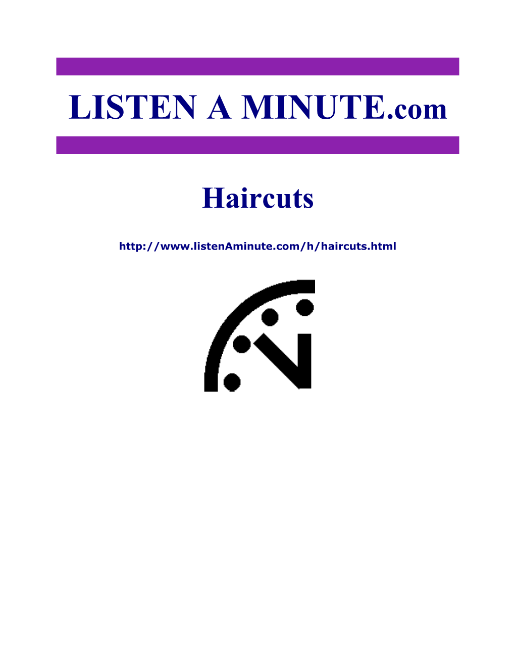 Listen a Minute.Com - ESL Listening - Haircuts