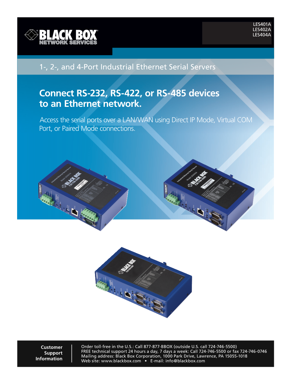 Connect RS-232, RS-422, Or RS-485 Devices to an Ethernet Network