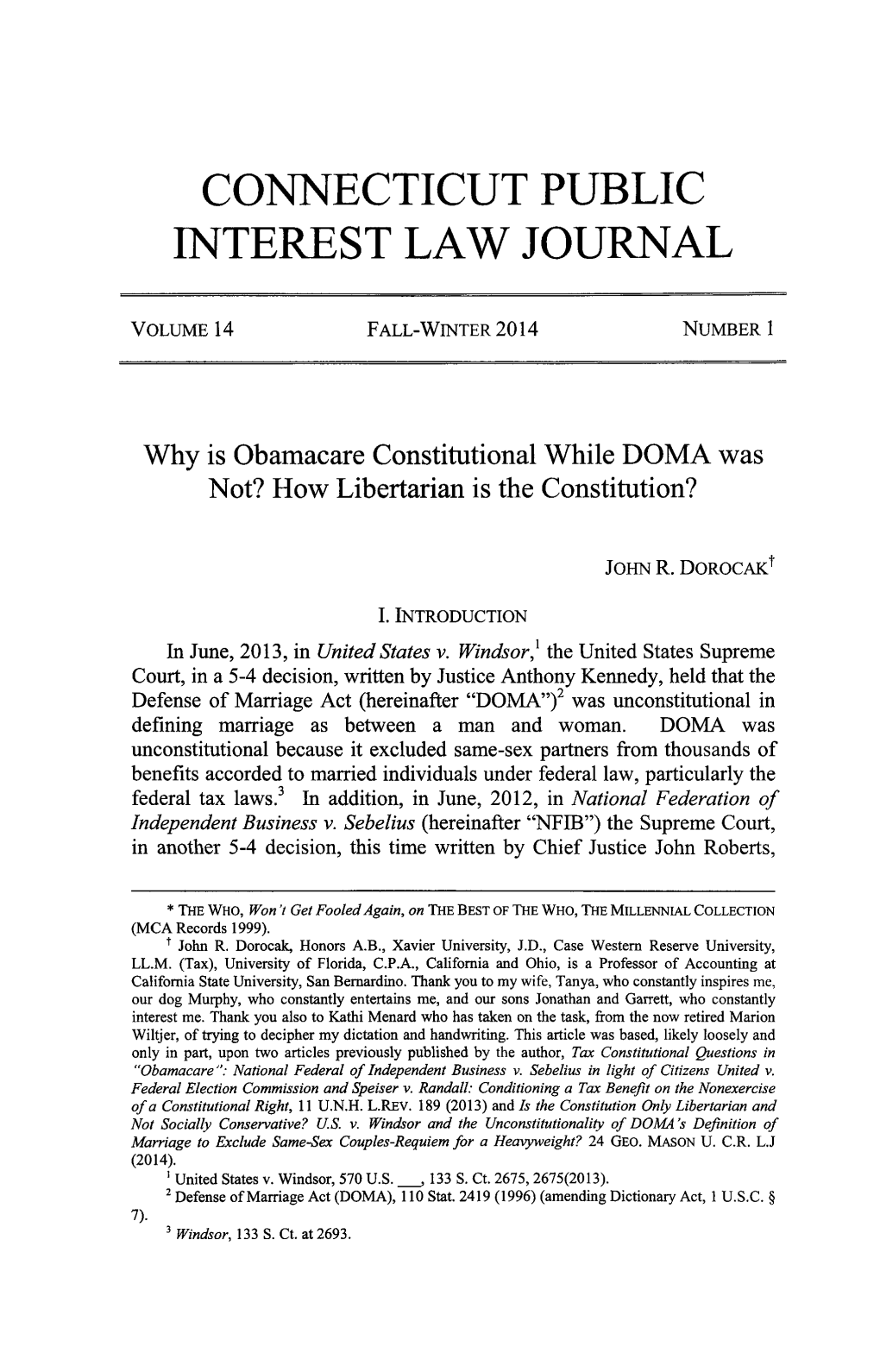 Connecticut Public Interest Law Journal