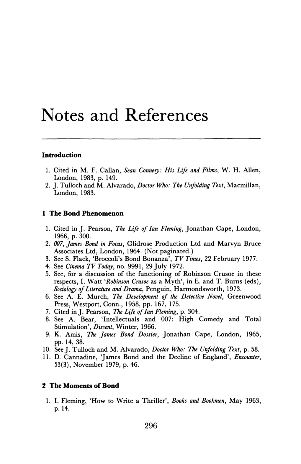 Notes and References