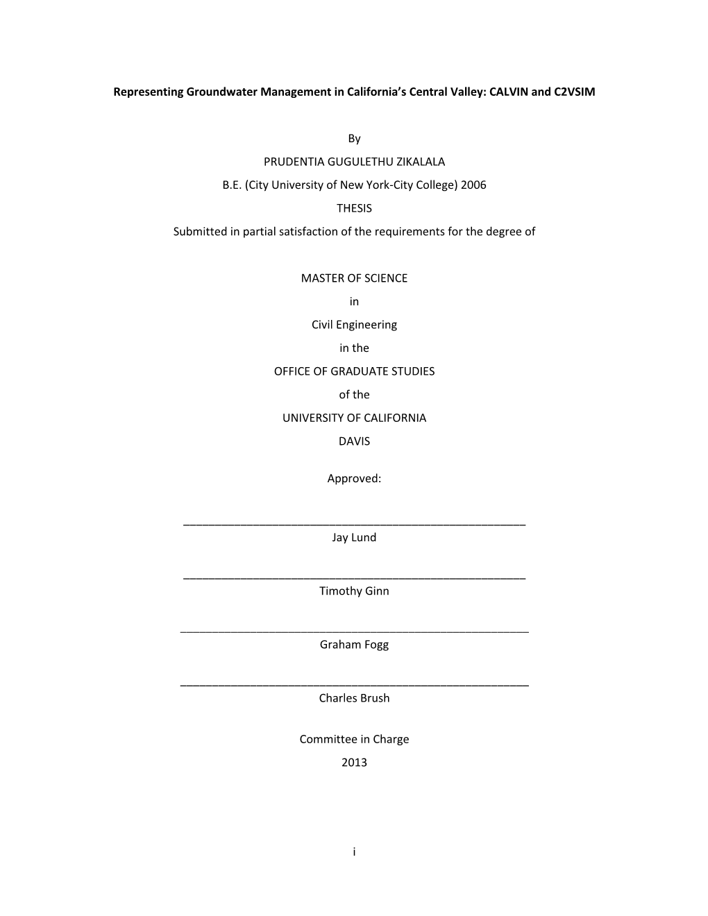 Groundwater Management in Central Valley California