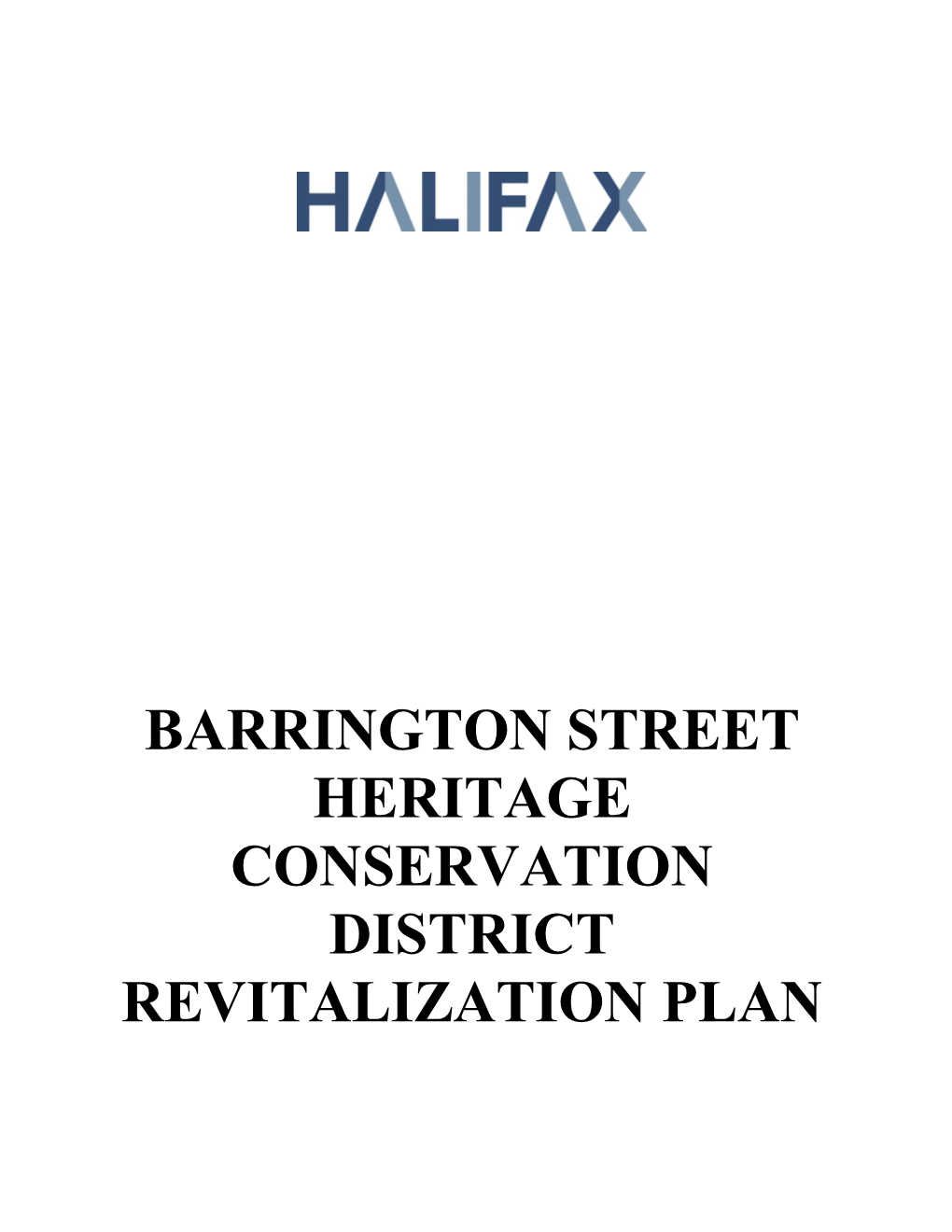 Barrington Street Heritage Conservation District Revitalization Plan