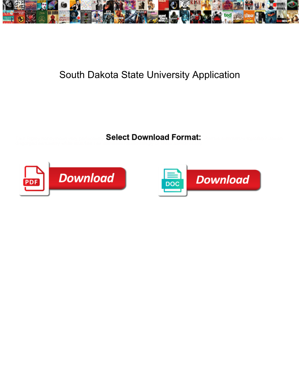 South Dakota State University Application