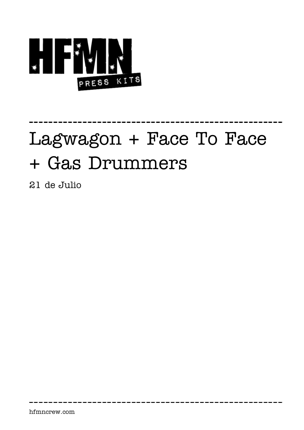 Lagwagon + Face to Face + Gas Drummers 21 De Julio