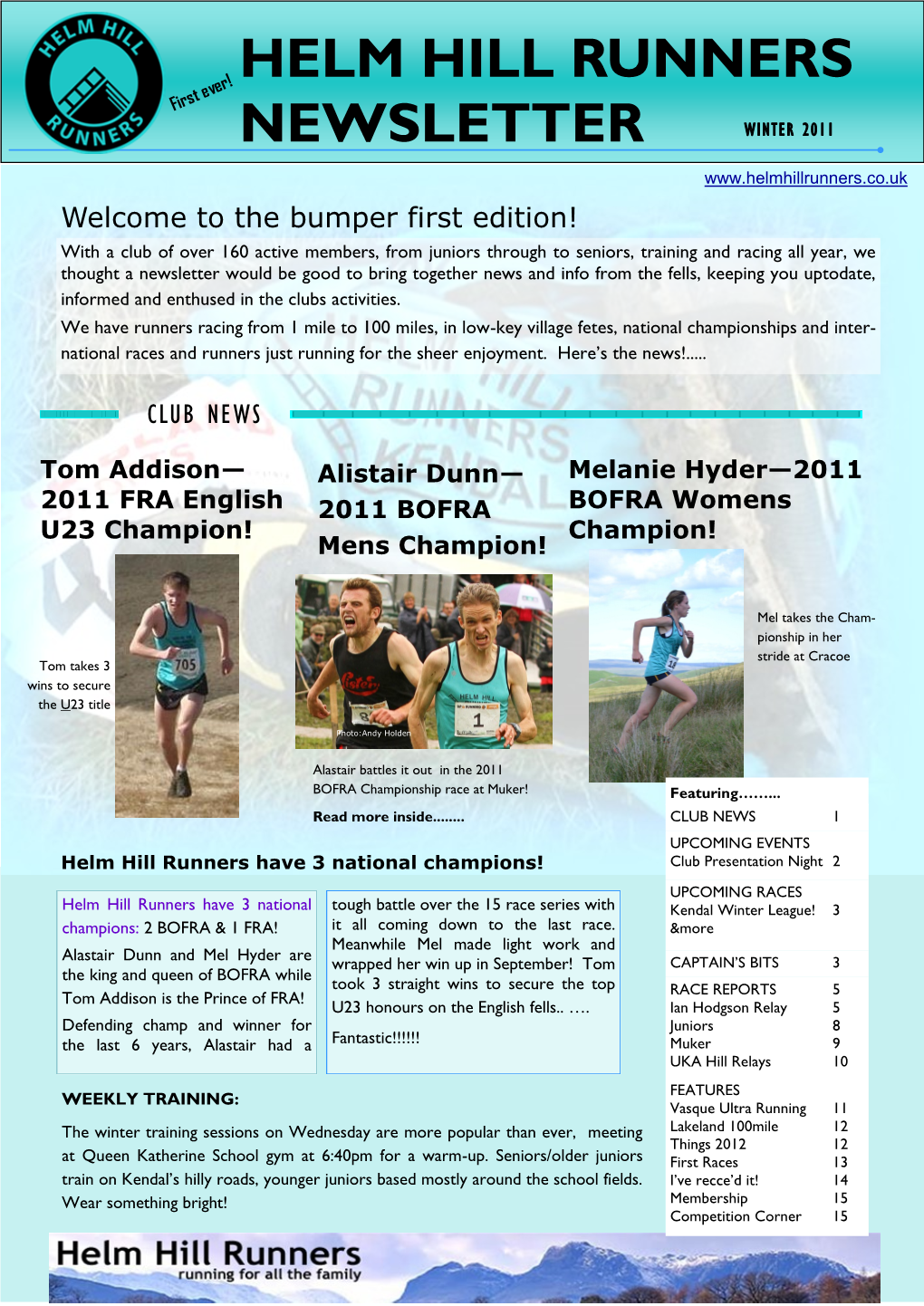 Helm Hill Runners Newsletter