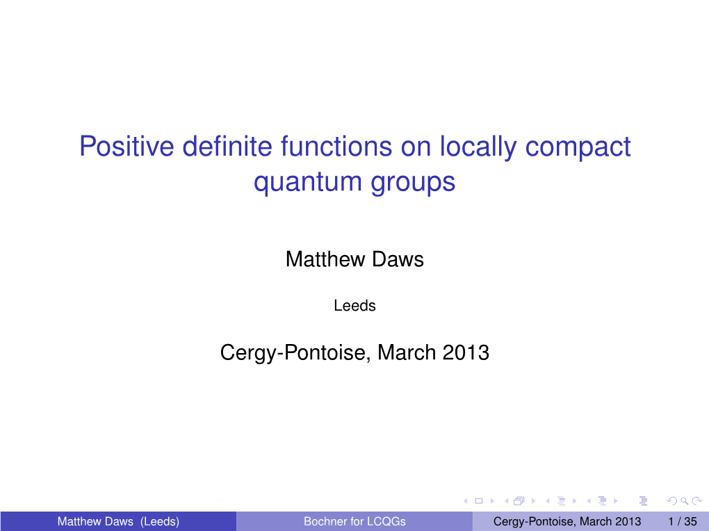 Positive Definite Functions on Locally Compact Quantum Groups