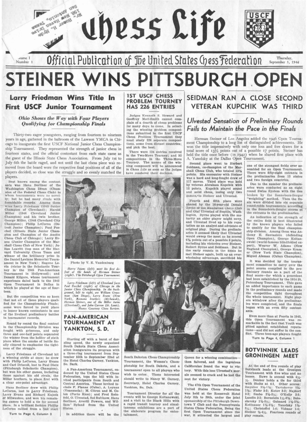 Steiner Wins Pittsburgh .Open