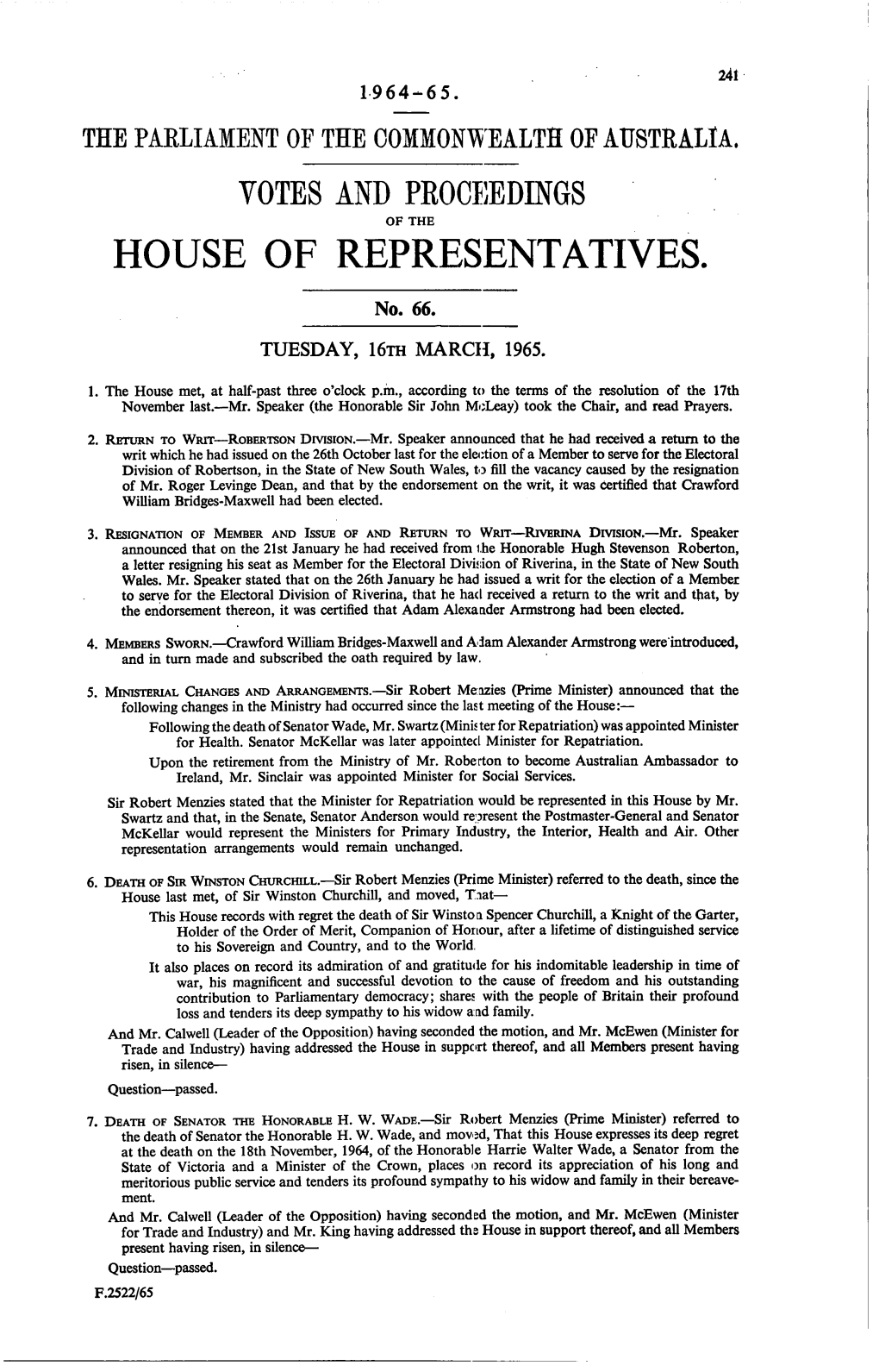 House of Representatives