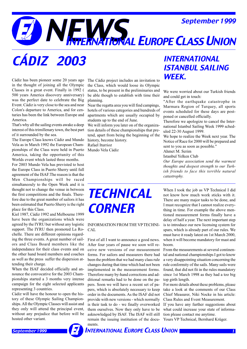 Technical Corner Cádiz 2003