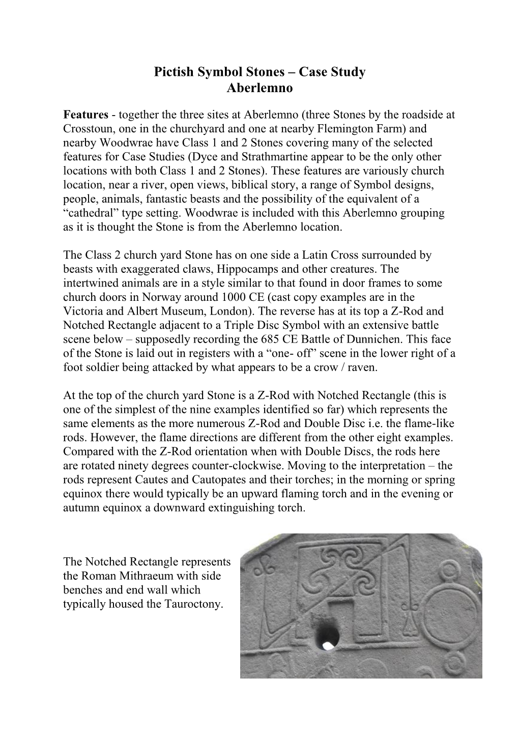 Pictish Symbol Stones – Case Study Aberlemno