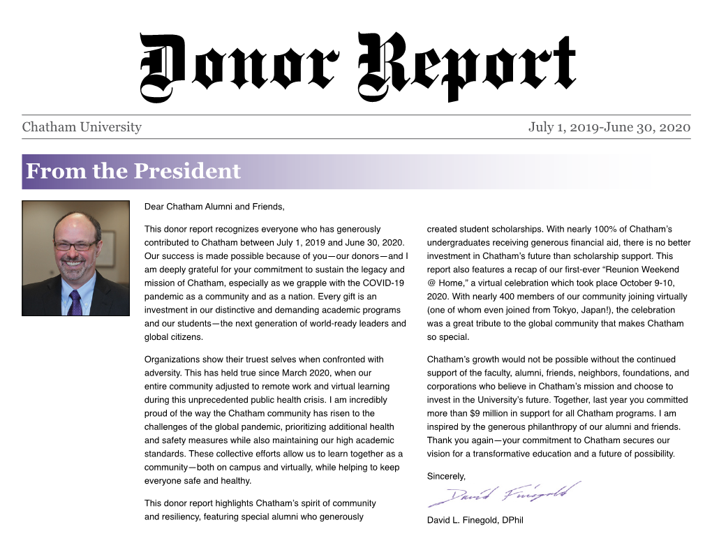 Donor Report