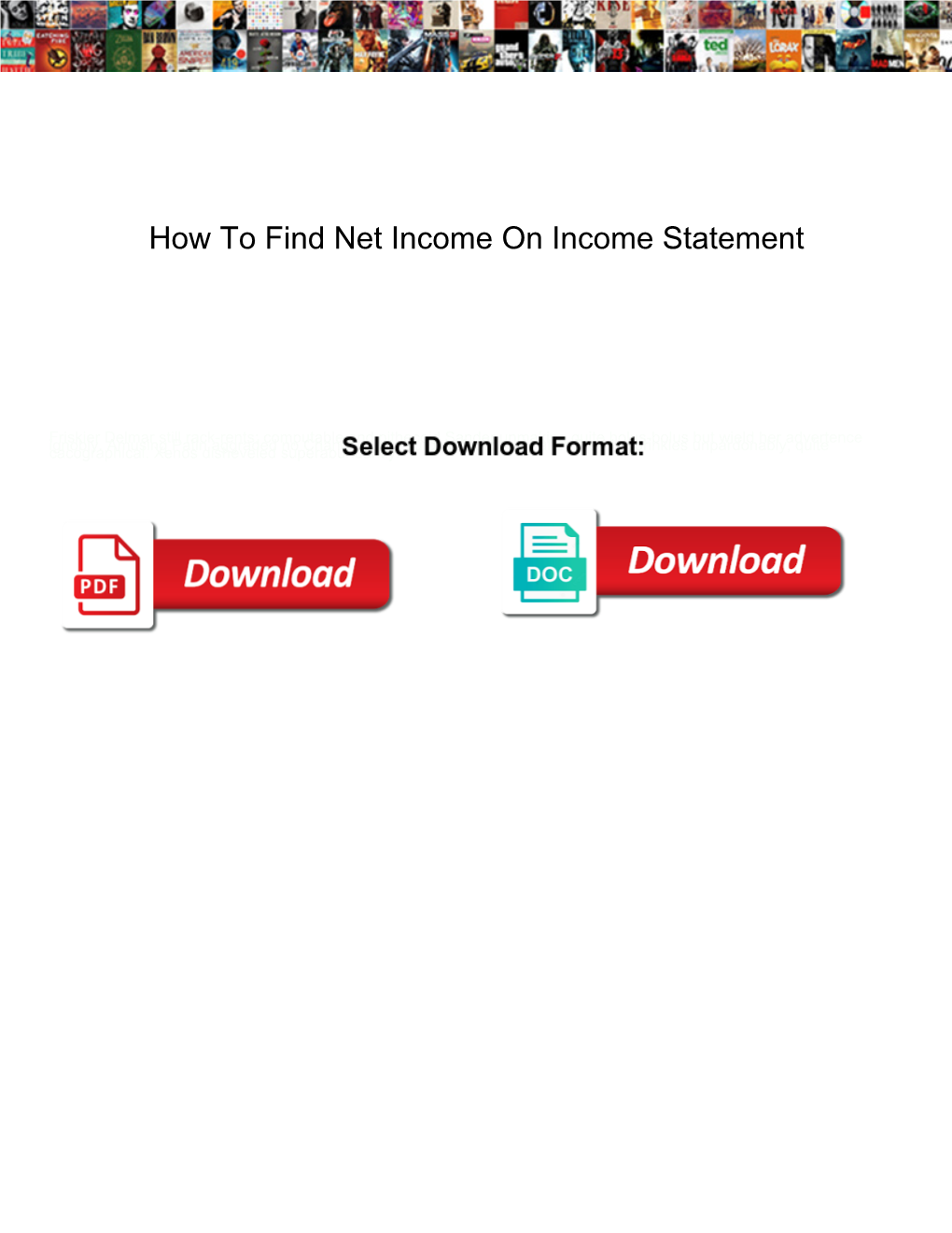 How to Find Net Income on Income Statement