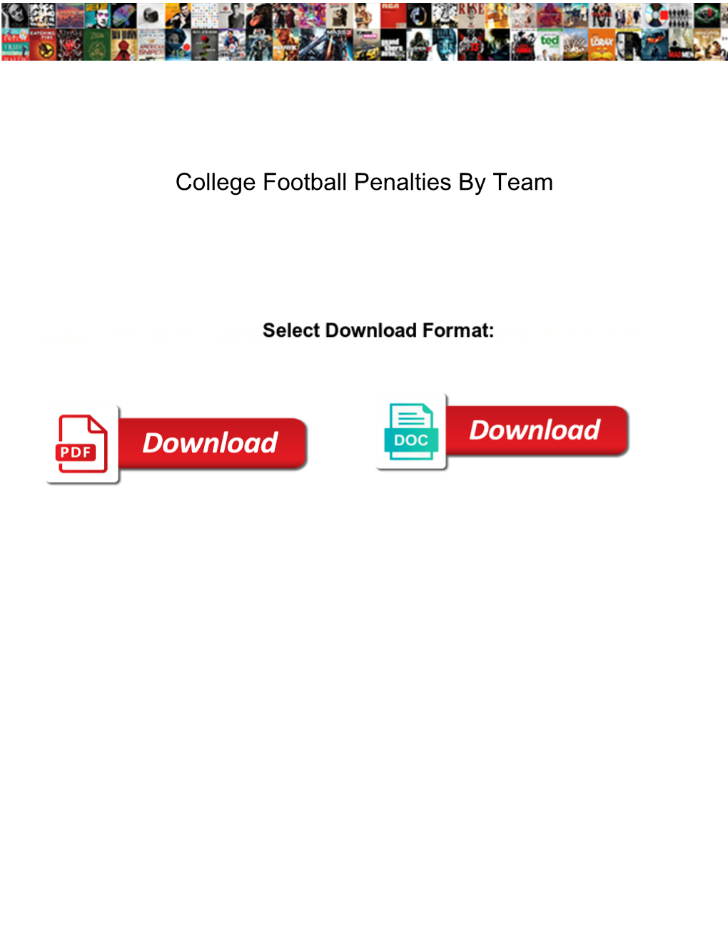 College Football Penalties by Team