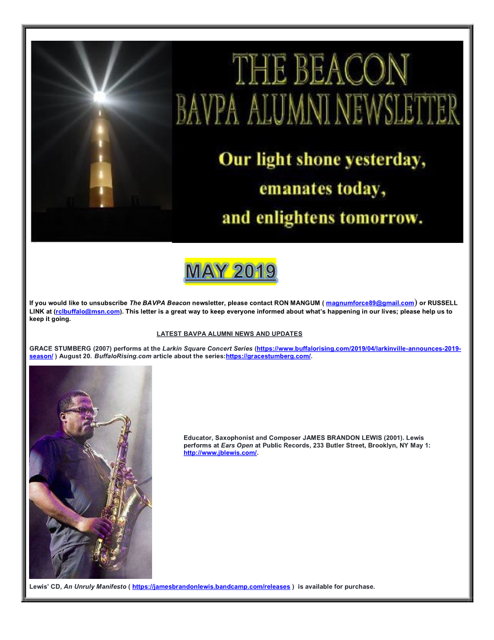 BAVPA Beacon Alumni Newsletter