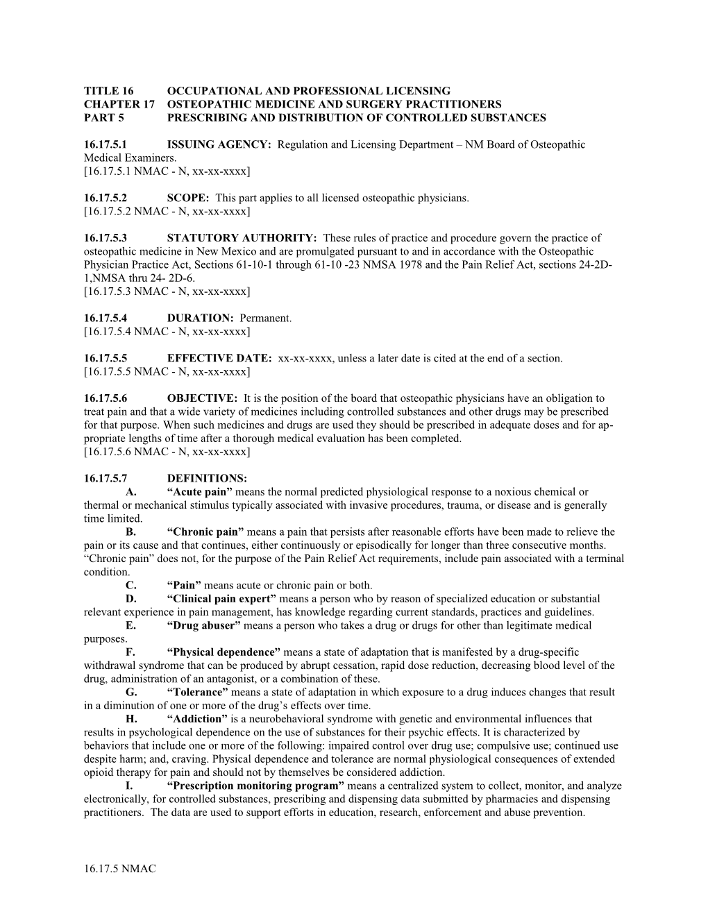 Title 16 Occupational and Professional Licensing