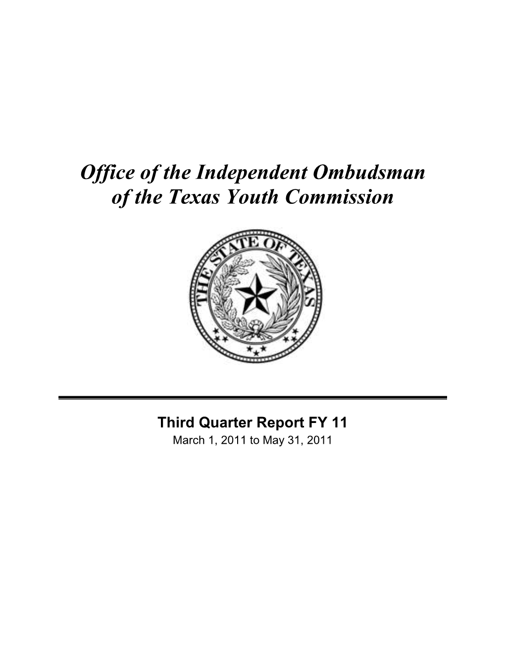 Office of the Independent Ombudsman of the Texas Youth Commission