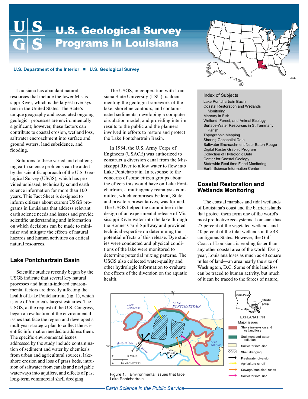 U.S. Geological Survey Programs in Louisiana