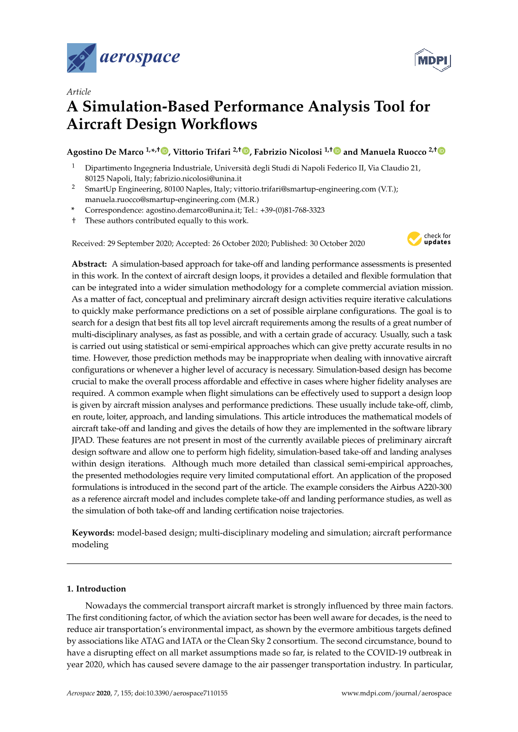 A Simulation-Based Performance Analysis Tool for Aircraft Design Workﬂows