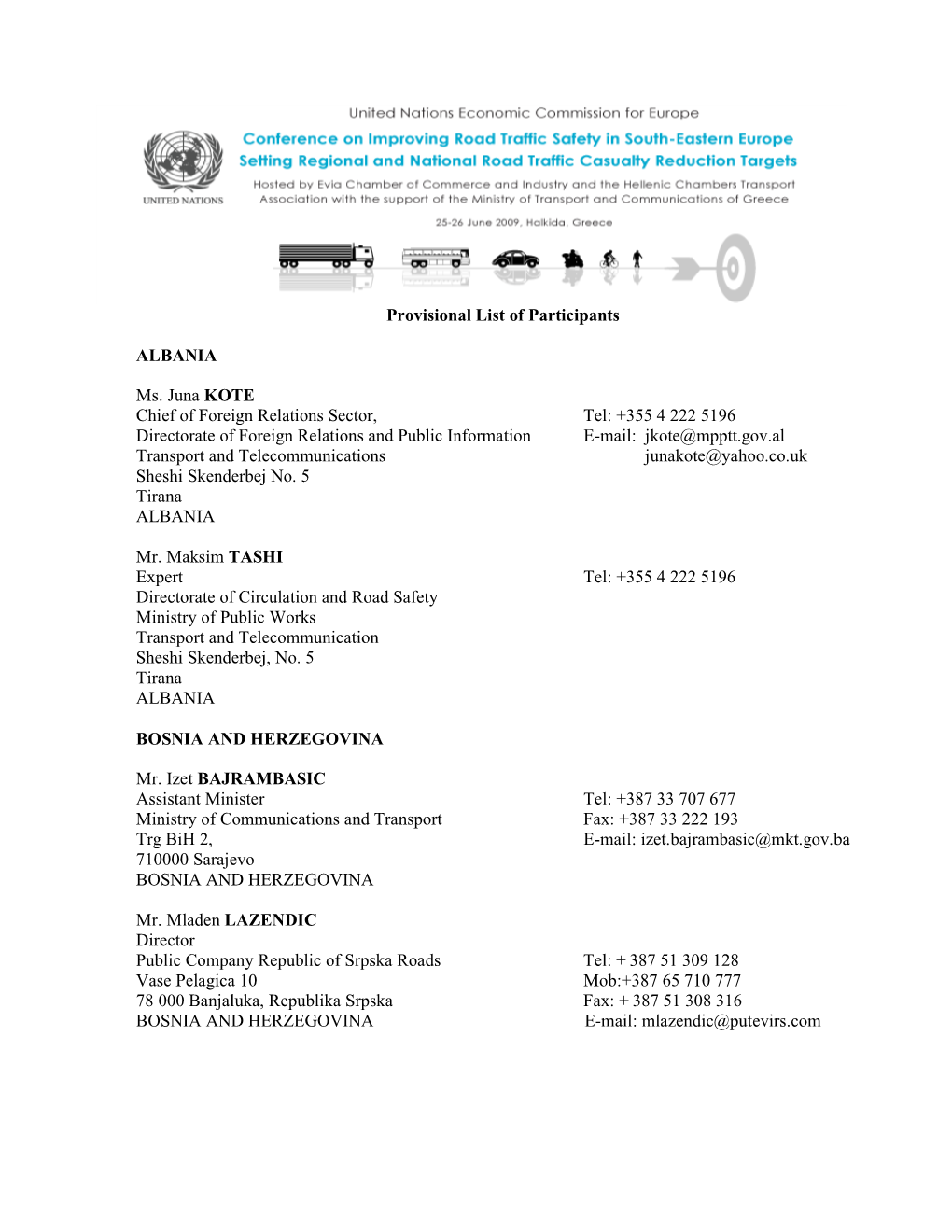 List of Participants Halkida CONSOLIDATED