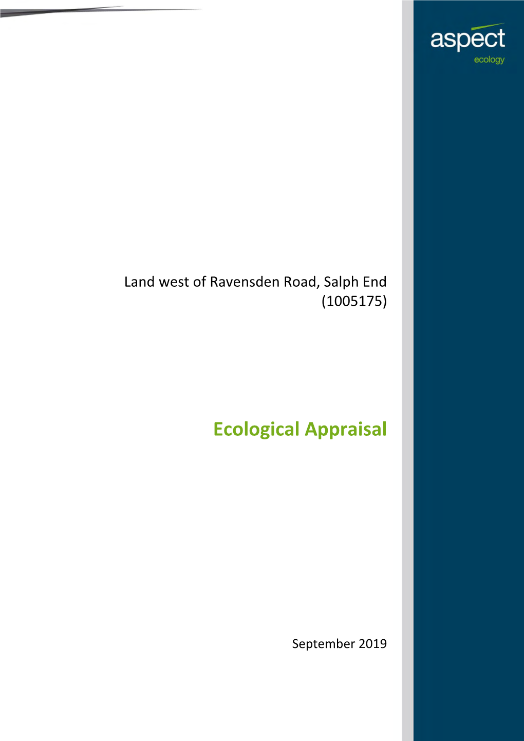 Ecological Appraisal
