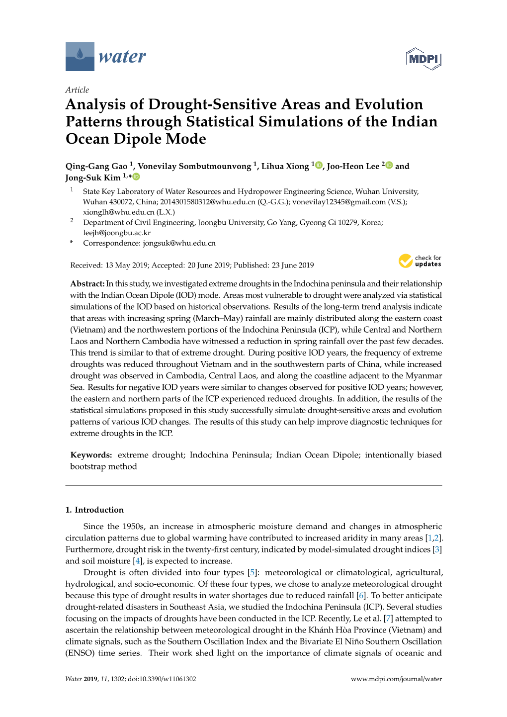 Analysis of Drought-Sensitive Areas and Evolution Patterns Through Statistical Simulations of the Indian Ocean Dipole Mode