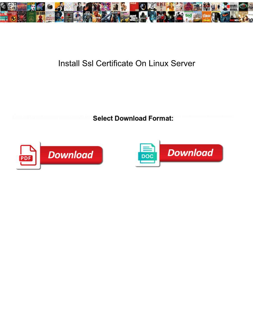 Install Ssl Certificate on Linux Server