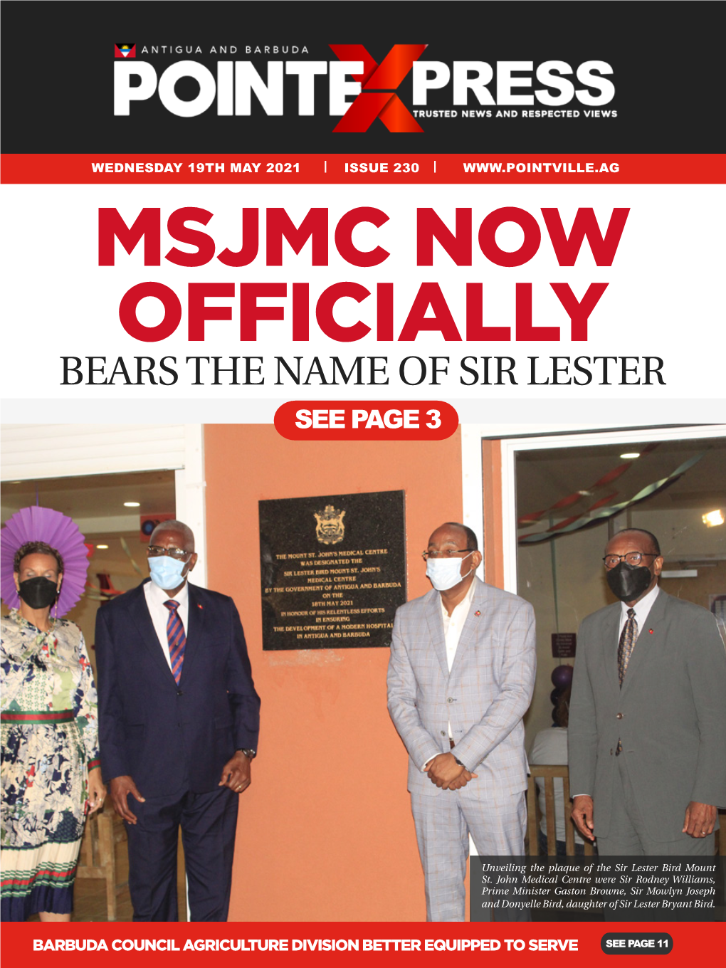 Bears the Name of Sir Lester See Page 3