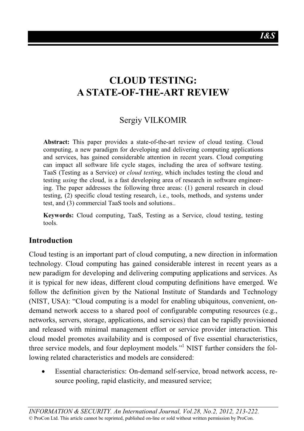 Cloud Testing: a State-Of-The-Art Review