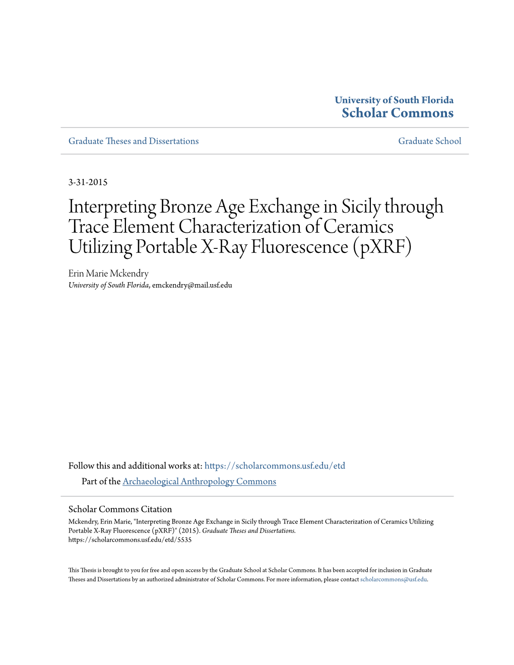 Interpreting Bronze Age Exchange in Sicily Through Trace Element