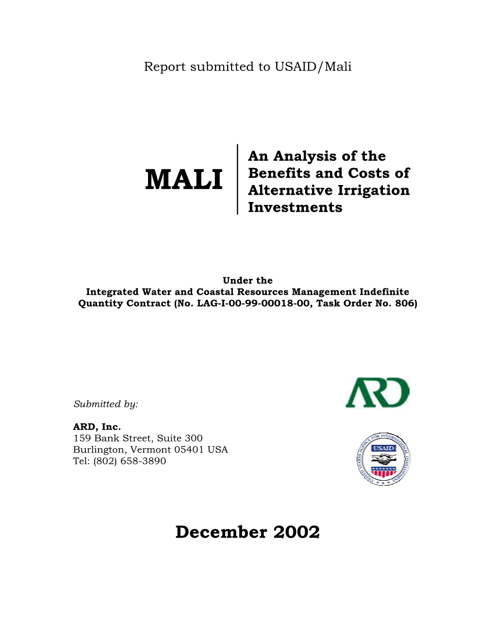December 2002 Table of Contents