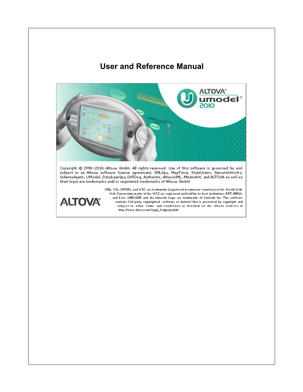 Altova Umodel 2010 User & Reference Manual