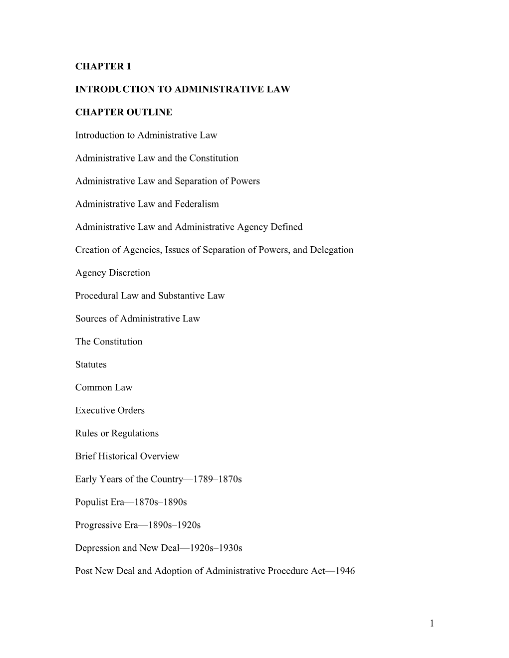 Introduction to Administrative Law