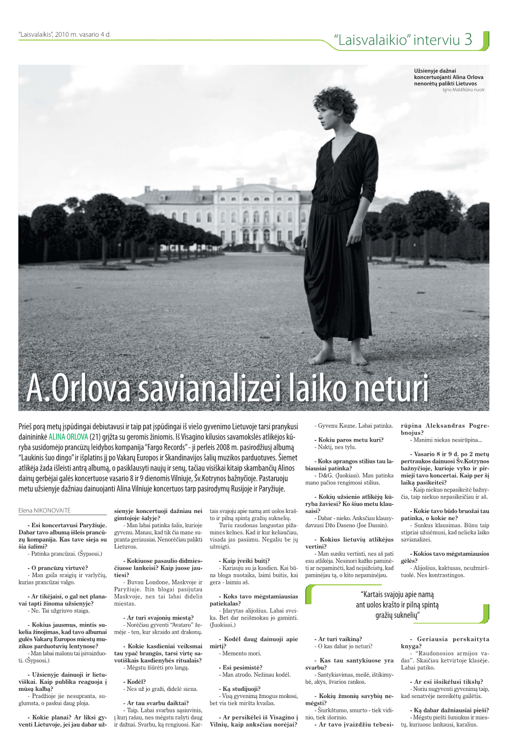 A.Orlova Savianalizei Laiko Neturi