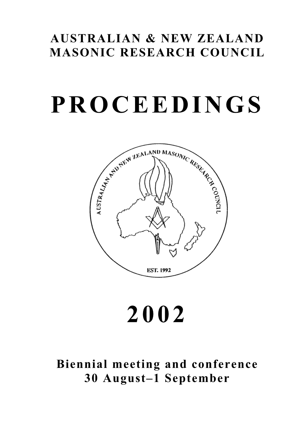 ANZMRC Proceedings 2002