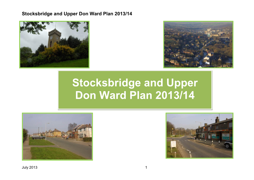 Stocksbridge and Upper Don Ward Plan 2013/14