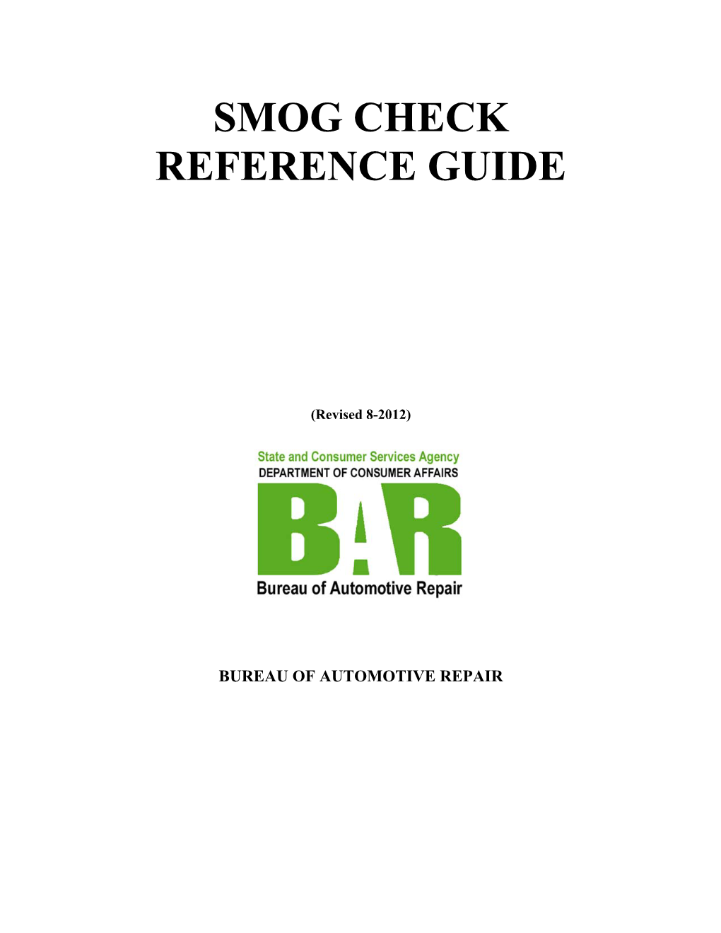 Smog Check Reference Guide