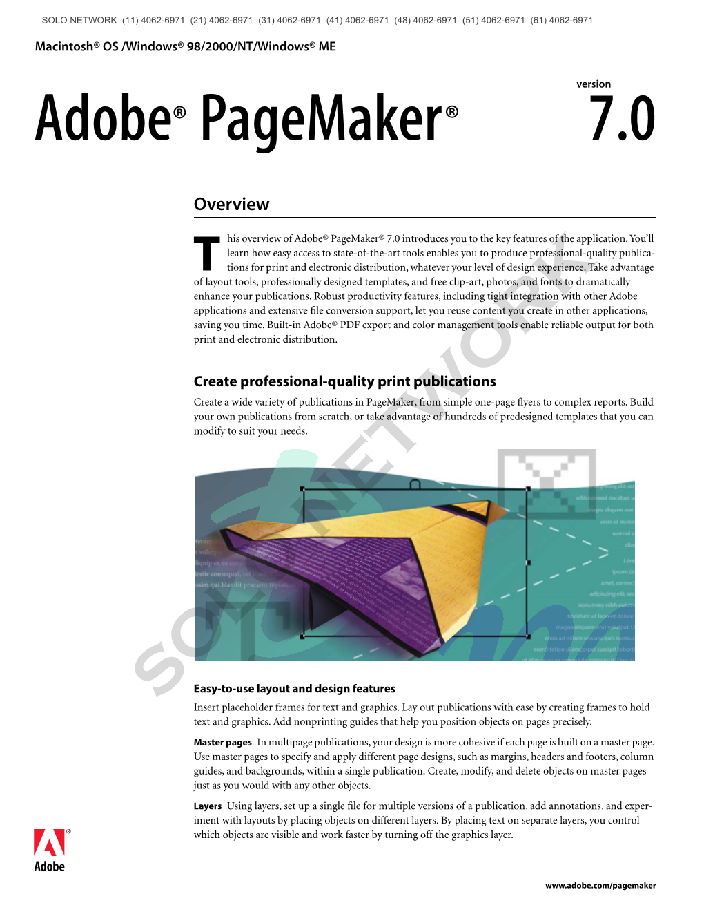 Adobe Pagemaker 7.0 | Solo Network