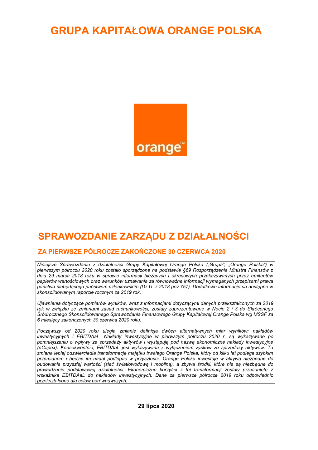 Grupa Kapitałowa Orange Polska